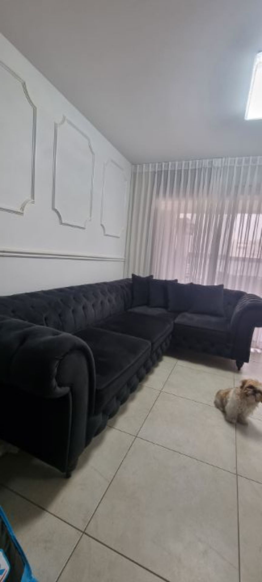 ספה 3 מטר 3 ו2 ממש יפה נוחה וקלה לפירוק בד דוחה קטמים היה בשימוש שנה כל הקודם זוכה