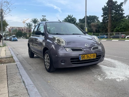 ניסאן מיקרה 2008 רכב מצב מכני מצויין יד 02 ק״מ 230,000 טסט חצי שנה אוטומט רכב חסכוני מאוד…