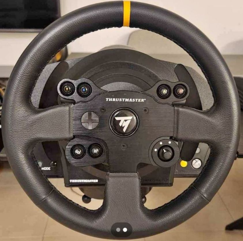 הגה thrustmaster tx racing wheel leather edition במצב מצוין כמו חדש עם אחריות יצרן