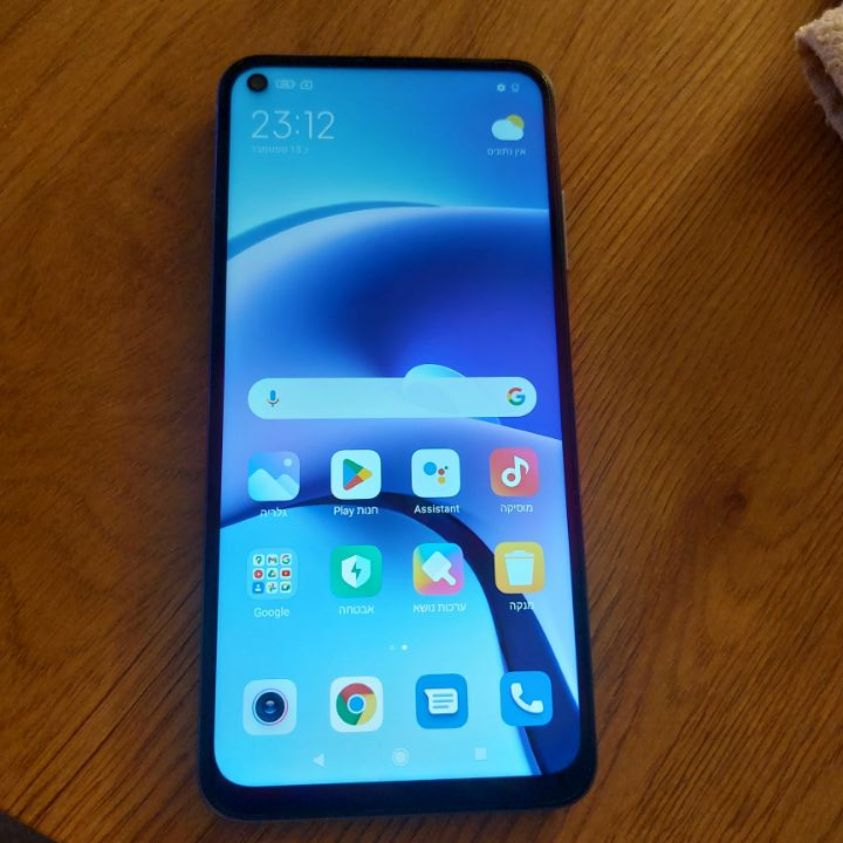 שיאומי דגם note 9t אחסון 128 גיגה תומך ב 5g מצב מצוין אחלה מצלמה